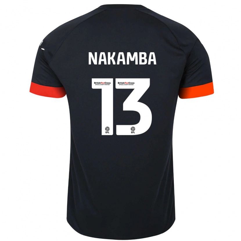 Danxen Herren Marvelous Nakamba #13 Schwarz Orange Auswärtstrikot Trikot 2024/25 T-Shirt