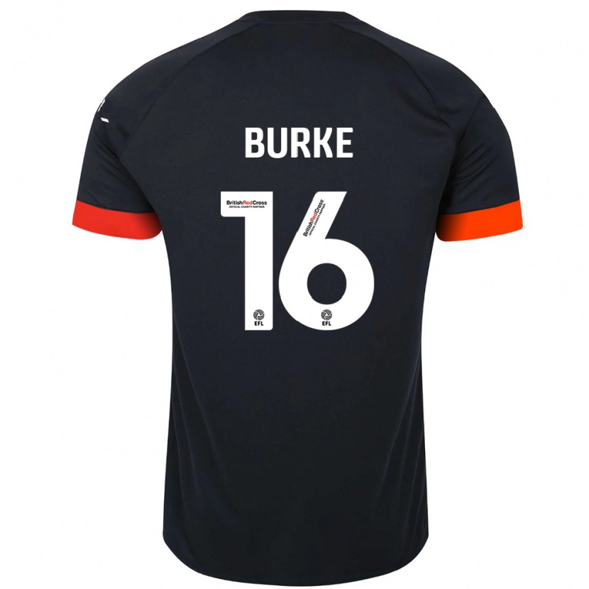Danxen Herren Reece Burke #16 Schwarz Orange Auswärtstrikot Trikot 2024/25 T-Shirt