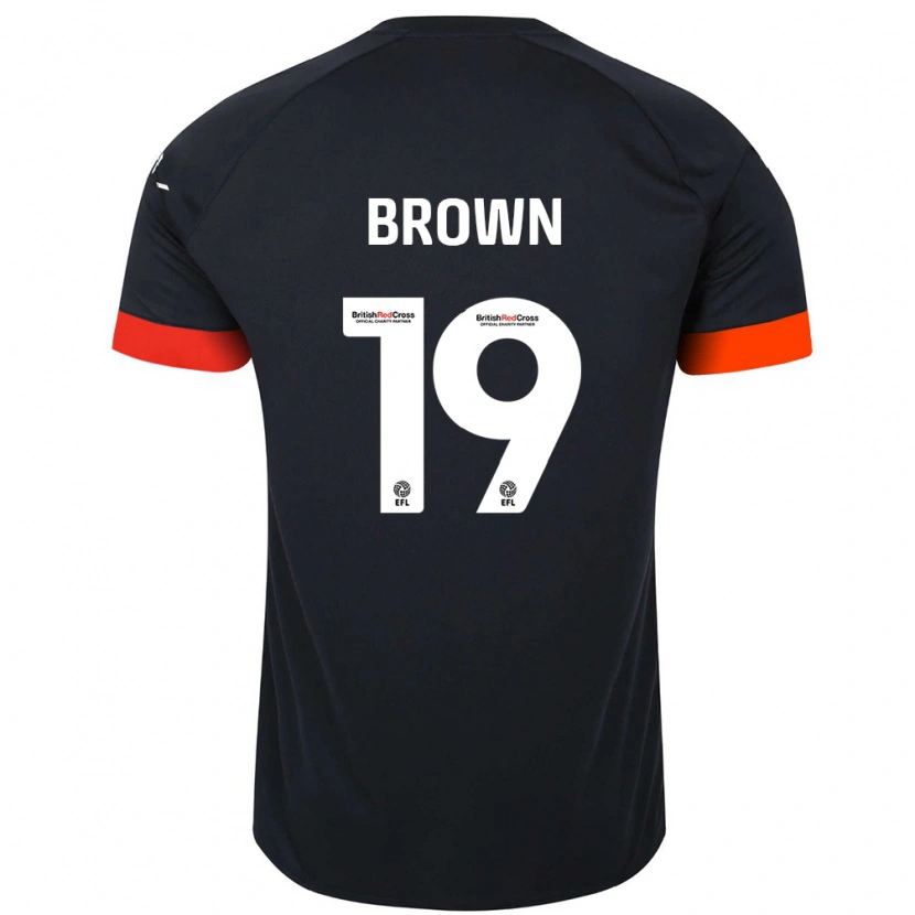 Danxen Herren Jacob Brown #19 Schwarz Orange Auswärtstrikot Trikot 2024/25 T-Shirt