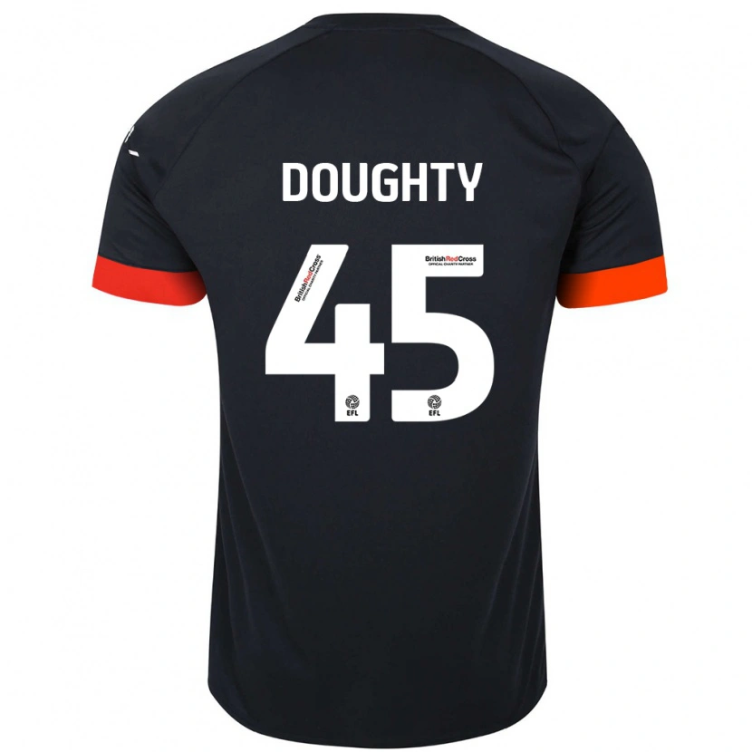 Danxen Herren Alfie Doughty #45 Schwarz Orange Auswärtstrikot Trikot 2024/25 T-Shirt