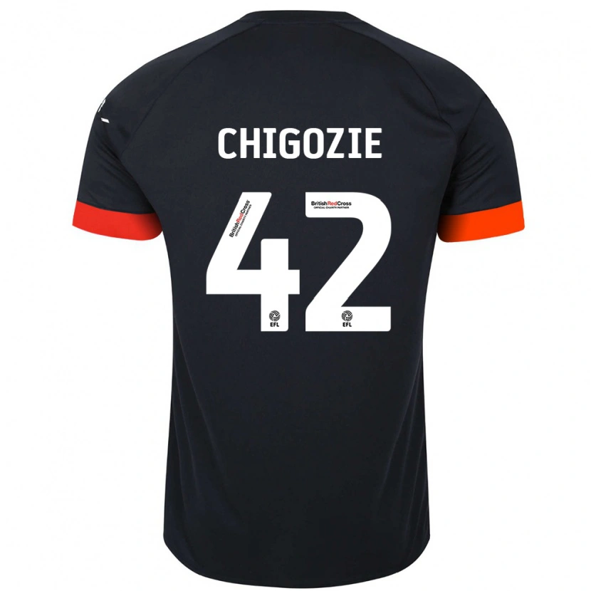Danxen Herren Christian Chigozie #42 Schwarz Orange Auswärtstrikot Trikot 2024/25 T-Shirt