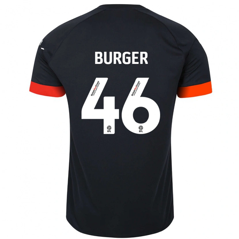 Danxen Herren Jake Burger #46 Schwarz Orange Auswärtstrikot Trikot 2024/25 T-Shirt