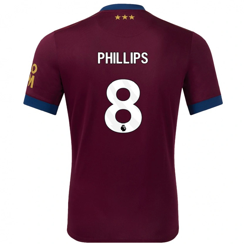 Danxen Herren Kalvin Phillips #8 Braun Auswärtstrikot Trikot 2024/25 T-Shirt