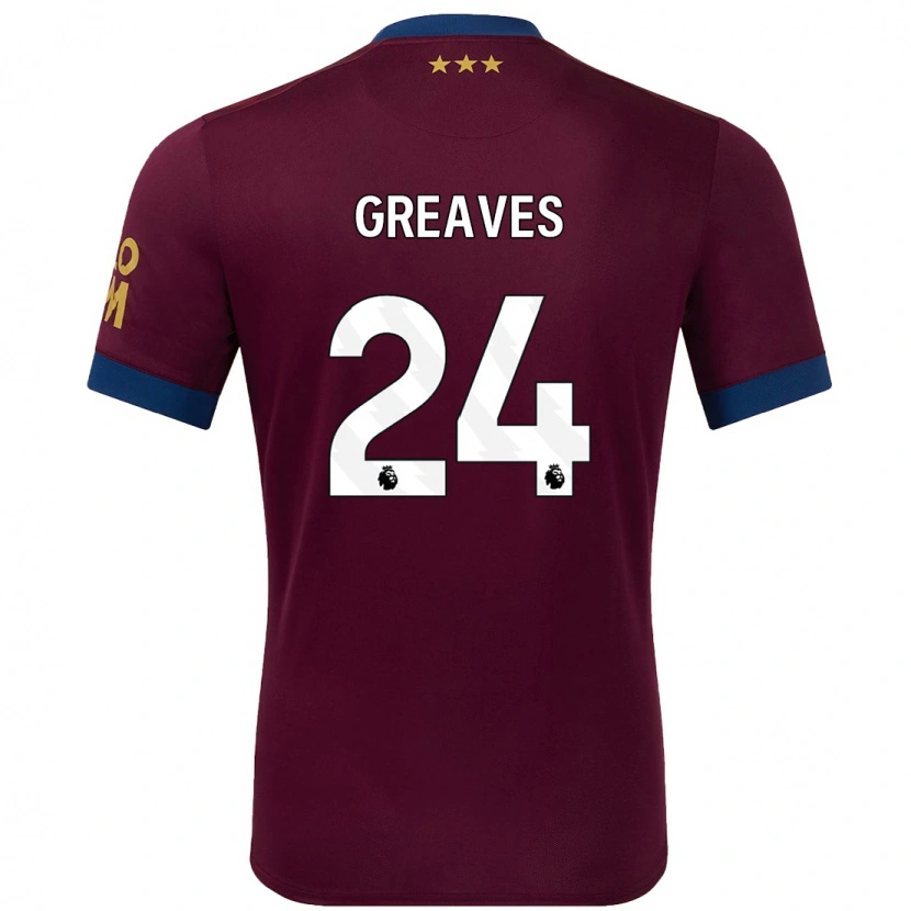 Danxen Herren Jacob Greaves #24 Braun Auswärtstrikot Trikot 2024/25 T-Shirt