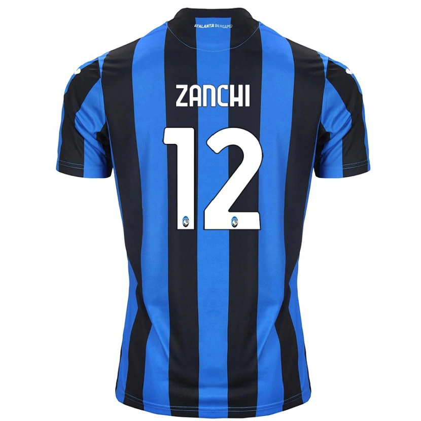Danxen Damen Edoardo Zanchi #12 Blau Schwarz Heimtrikot Trikot 2024/25 T-Shirt