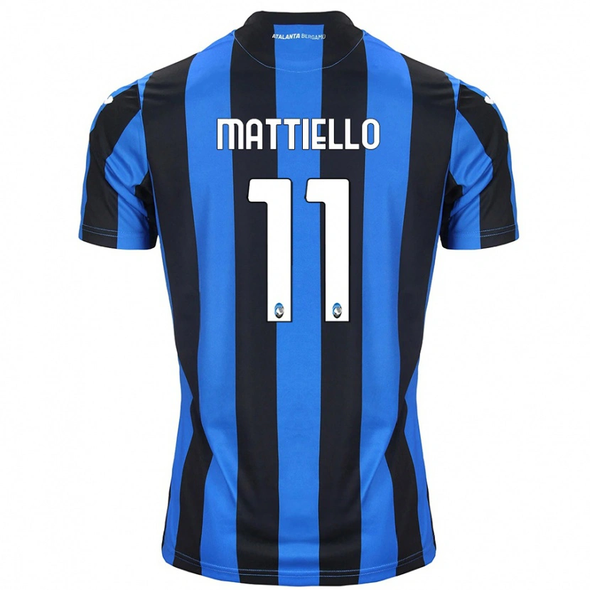 Danxen Damen Federico Mattiello #11 Blau Schwarz Heimtrikot Trikot 2024/25 T-Shirt