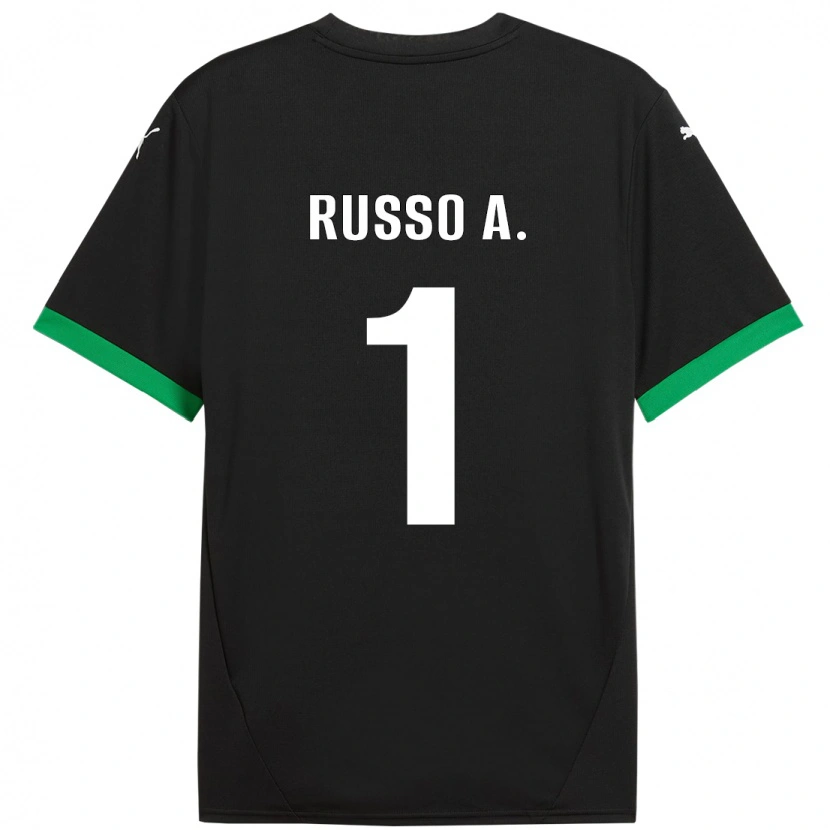 Danxen Damen Alessandro Russo #1 Schwarz Dunkelgrün Heimtrikot Trikot 2024/25 T-Shirt
