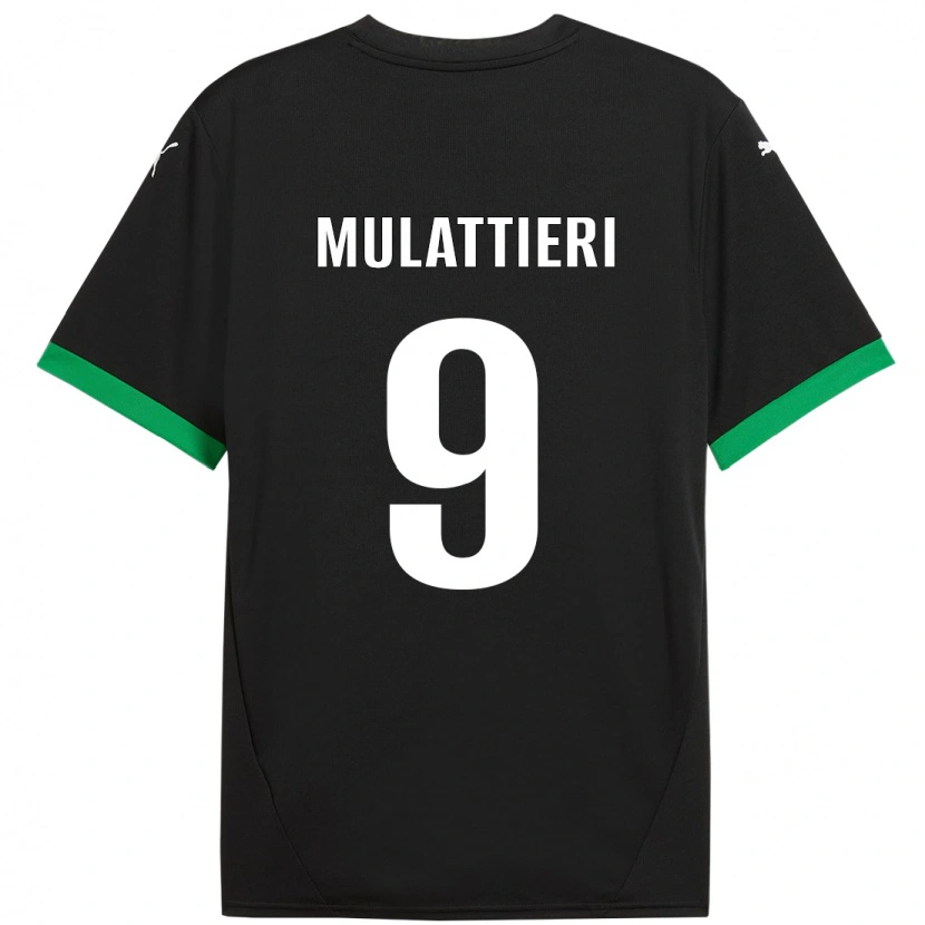 Danxen Damen Samuele Mulattieri #9 Schwarz Dunkelgrün Heimtrikot Trikot 2024/25 T-Shirt