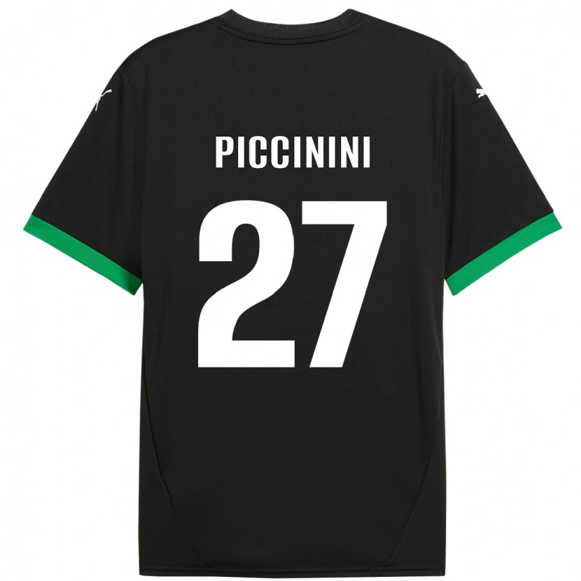 Danxen Damen Stefano Piccinini #27 Schwarz Dunkelgrün Heimtrikot Trikot 2024/25 T-Shirt