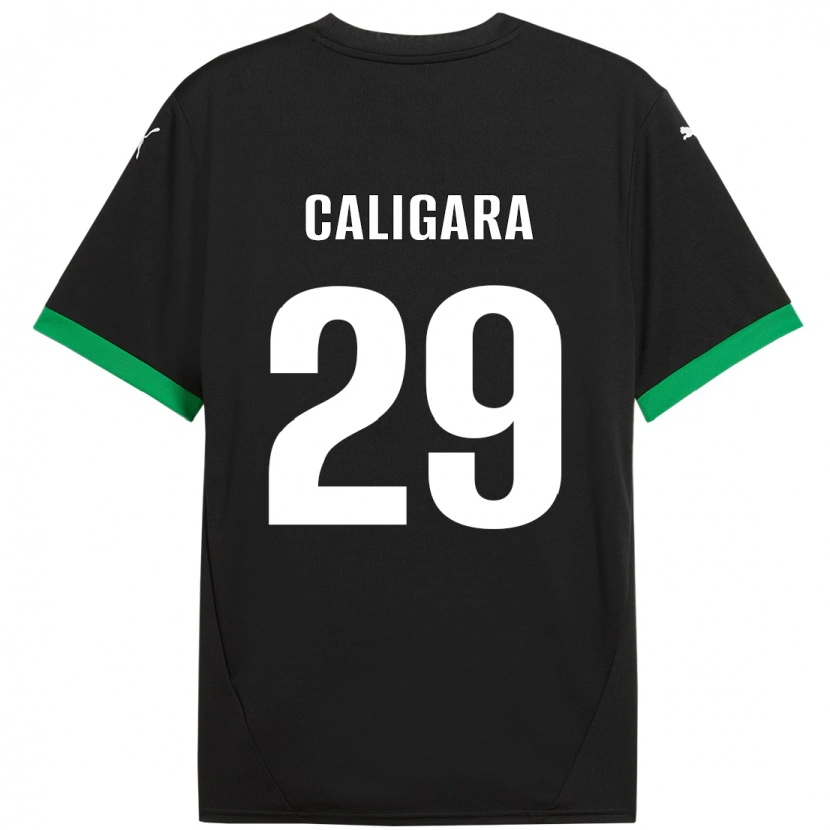 Danxen Damen Fabrizio Caligara #29 Schwarz Dunkelgrün Heimtrikot Trikot 2024/25 T-Shirt