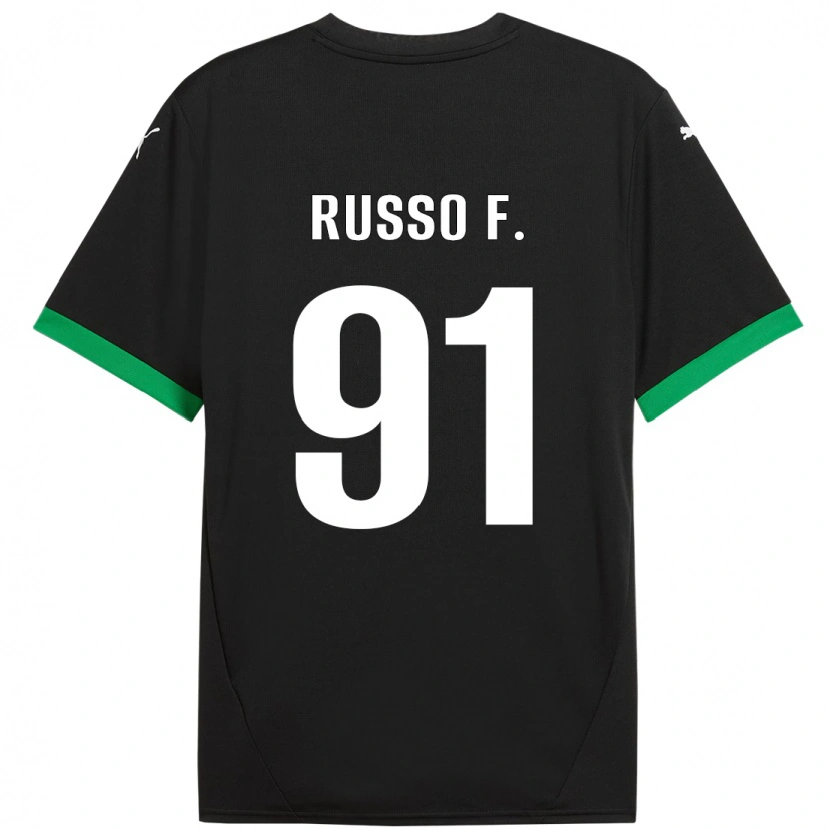 Danxen Damen Flavio Russo #91 Schwarz Dunkelgrün Heimtrikot Trikot 2024/25 T-Shirt