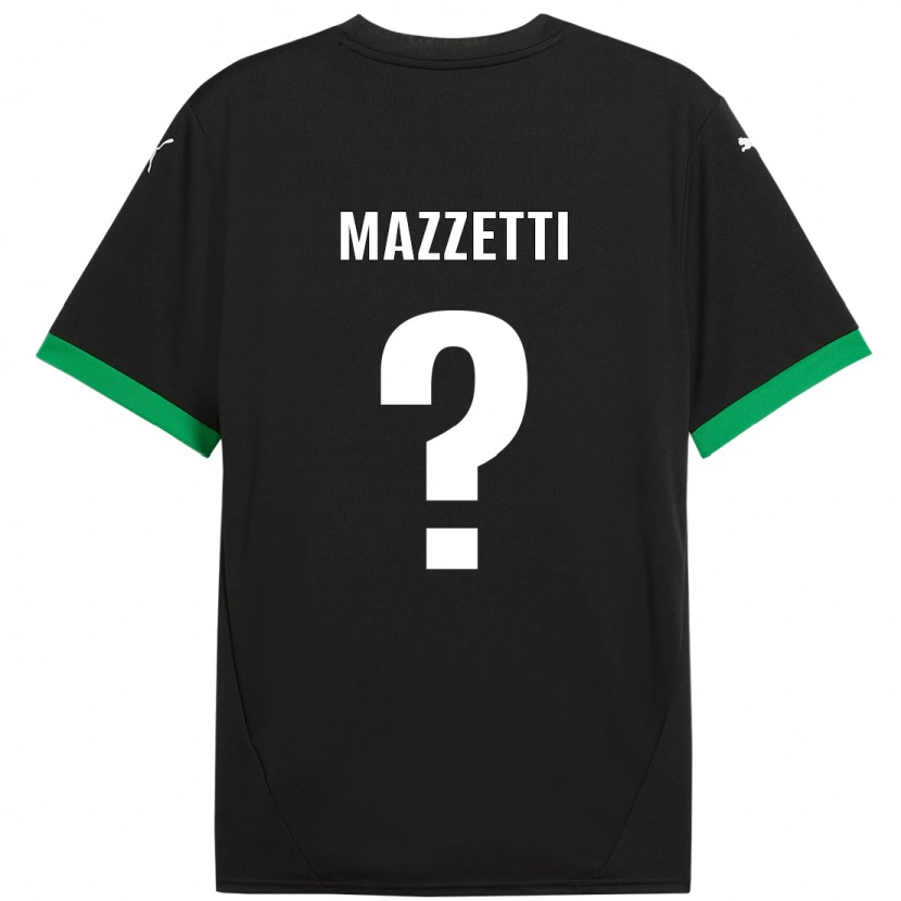 Danxen Damen Riccardo Mazzetti #0 Schwarz Dunkelgrün Heimtrikot Trikot 2024/25 T-Shirt