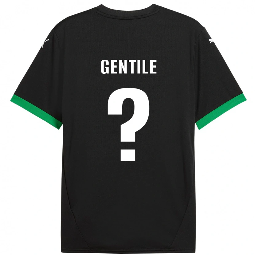 Danxen Damen Raffaele Gentile #0 Schwarz Dunkelgrün Heimtrikot Trikot 2024/25 T-Shirt