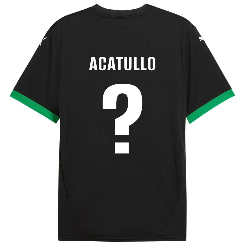 Danxen Damen Cristian Acatullo #0 Schwarz Dunkelgrün Heimtrikot Trikot 2024/25 T-Shirt