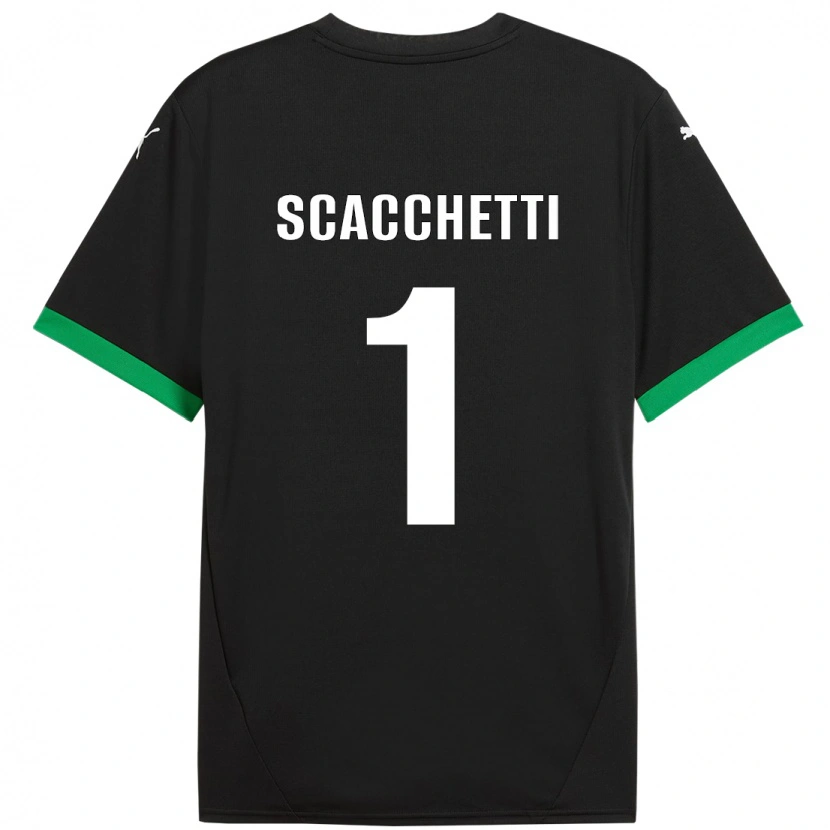 Danxen Damen Alessandro Scacchetti #1 Schwarz Dunkelgrün Heimtrikot Trikot 2024/25 T-Shirt