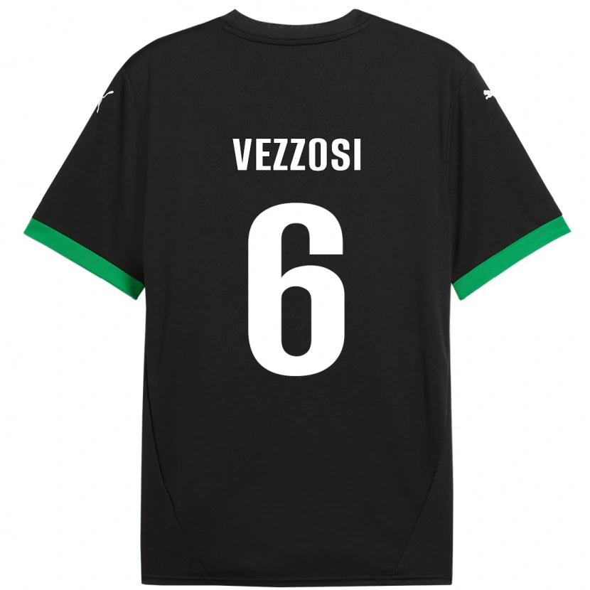 Danxen Damen Giorgio Vezzosi #6 Schwarz Dunkelgrün Heimtrikot Trikot 2024/25 T-Shirt