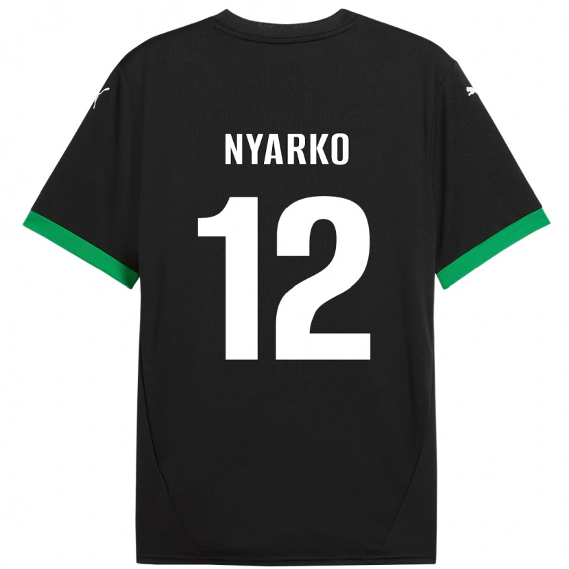 Danxen Damen Lorenzo Nyarko #12 Schwarz Dunkelgrün Heimtrikot Trikot 2024/25 T-Shirt