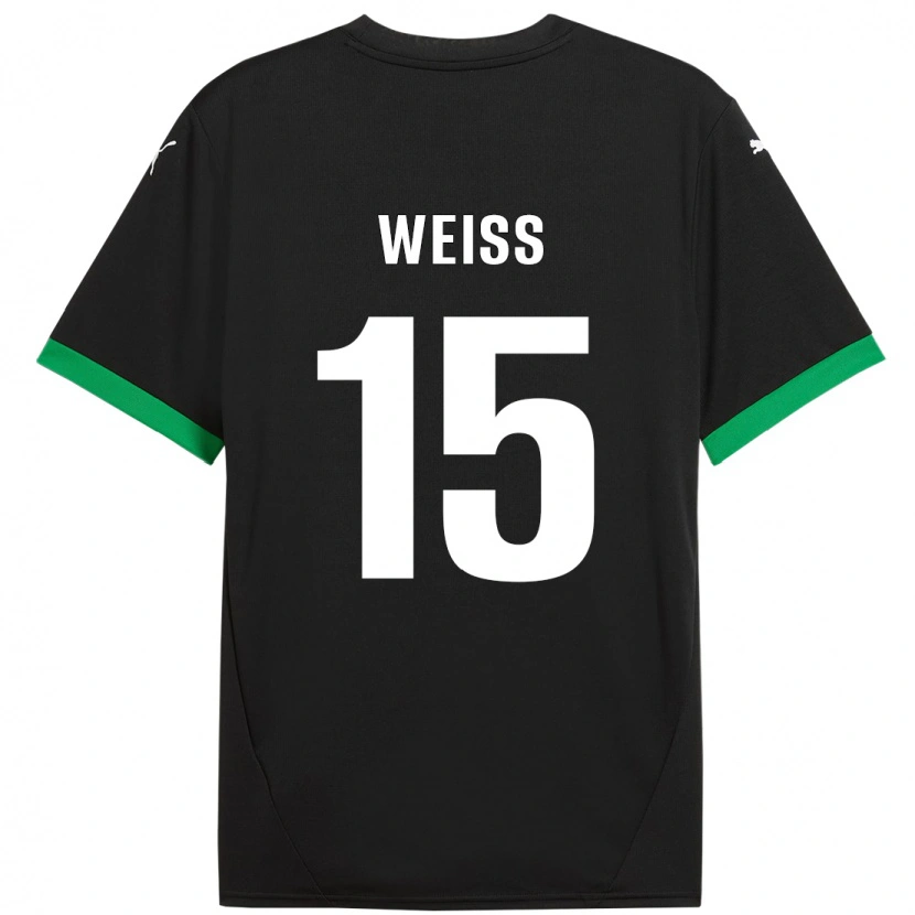Danxen Damen David Weiss #15 Schwarz Dunkelgrün Heimtrikot Trikot 2024/25 T-Shirt