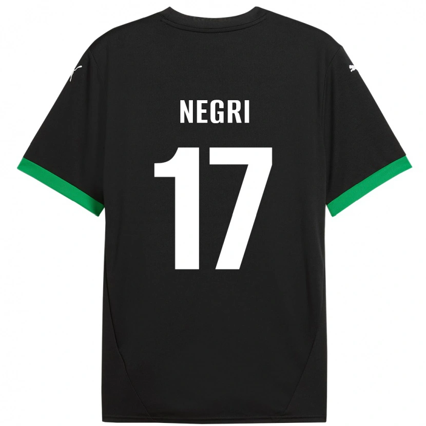 Danxen Damen Gabriele Negri #17 Schwarz Dunkelgrün Heimtrikot Trikot 2024/25 T-Shirt