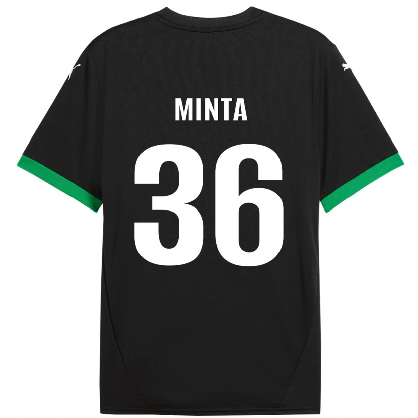 Danxen Damen Amoako Minta #36 Schwarz Dunkelgrün Heimtrikot Trikot 2024/25 T-Shirt