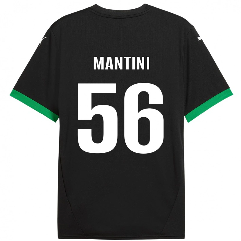 Danxen Damen Raffaele Mantini #56 Schwarz Dunkelgrün Heimtrikot Trikot 2024/25 T-Shirt