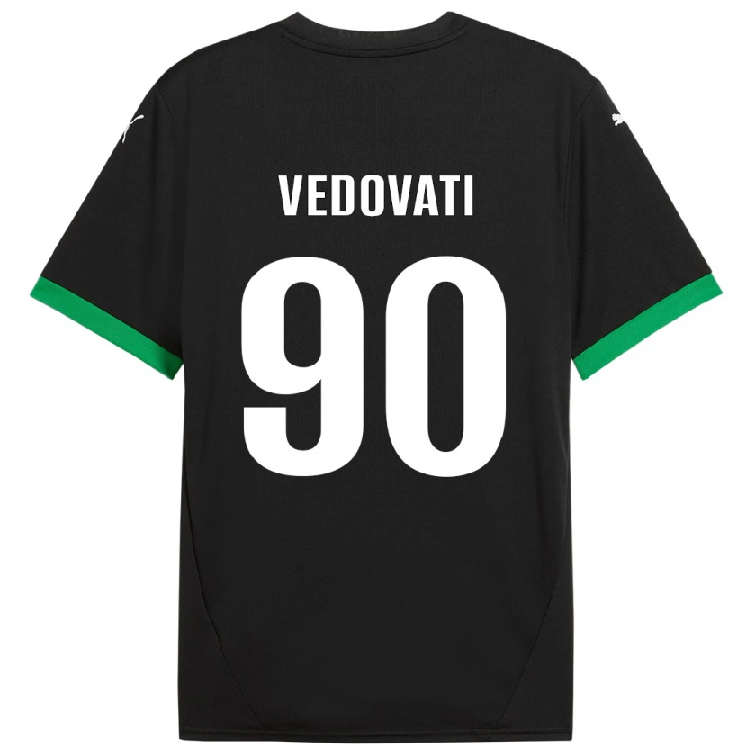 Danxen Damen Gabriele Vedovati #90 Schwarz Dunkelgrün Heimtrikot Trikot 2024/25 T-Shirt