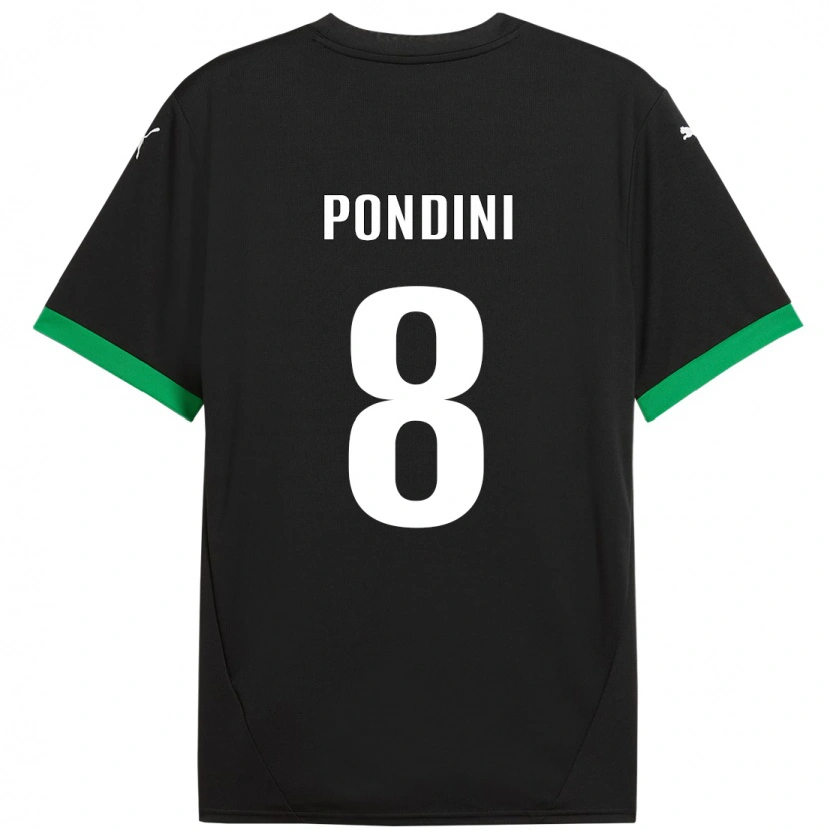 Danxen Damen Giada Pondini #8 Schwarz Dunkelgrün Heimtrikot Trikot 2024/25 T-Shirt