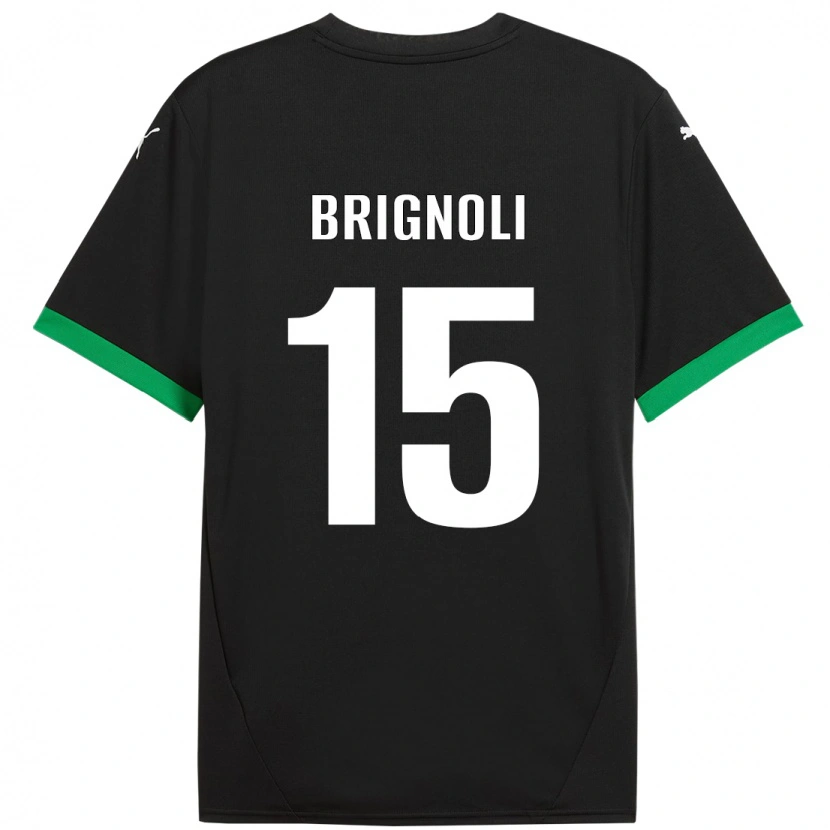 Danxen Damen Benedetta Brignoli #15 Schwarz Dunkelgrün Heimtrikot Trikot 2024/25 T-Shirt