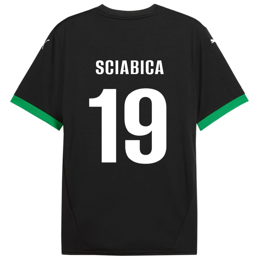 Danxen Damen Manuela Sciabica #19 Schwarz Dunkelgrün Heimtrikot Trikot 2024/25 T-Shirt