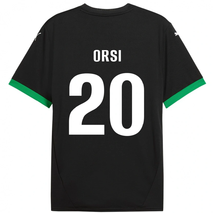 Danxen Damen Benedetta Orsi #20 Schwarz Dunkelgrün Heimtrikot Trikot 2024/25 T-Shirt
