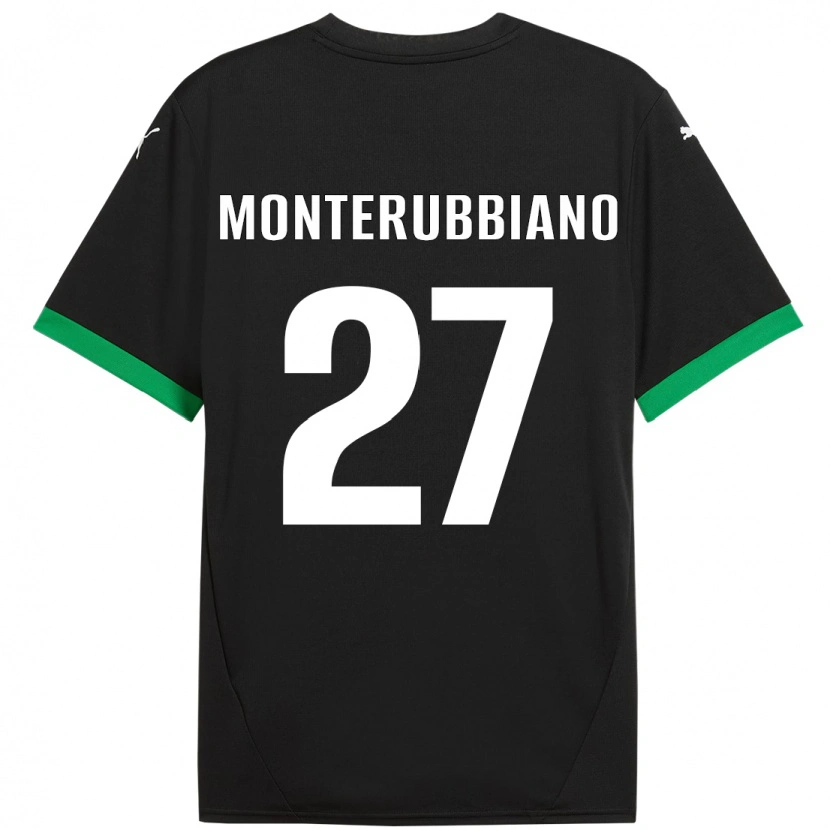 Danxen Damen Valeria Monterubbiano #27 Schwarz Dunkelgrün Heimtrikot Trikot 2024/25 T-Shirt