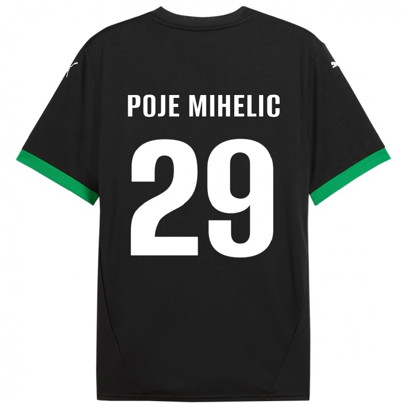 Danxen Damen Naja Poje Mihelič #29 Schwarz Dunkelgrün Heimtrikot Trikot 2024/25 T-Shirt