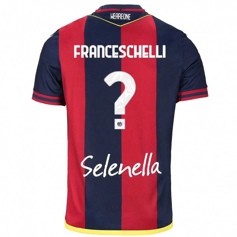 Danxen Damen Matteo Franceschelli #0 Rot Königsblau Heimtrikot Trikot 2024/25 T-Shirt