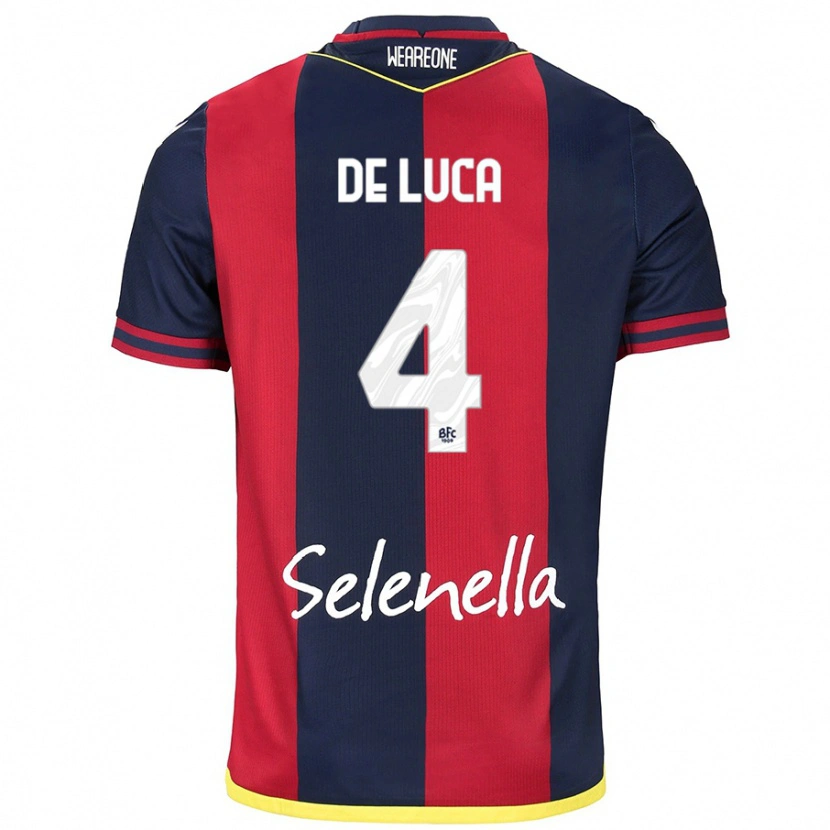 Danxen Damen Alessandro De Luca #4 Rot Königsblau Heimtrikot Trikot 2024/25 T-Shirt
