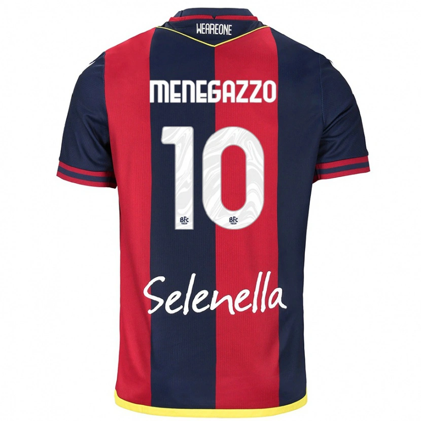 Danxen Damen Lorenzo Menegazzo #10 Rot Königsblau Heimtrikot Trikot 2024/25 T-Shirt