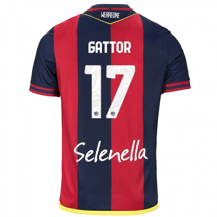 Danxen Damen Gianluca Gattor #17 Rot Königsblau Heimtrikot Trikot 2024/25 T-Shirt