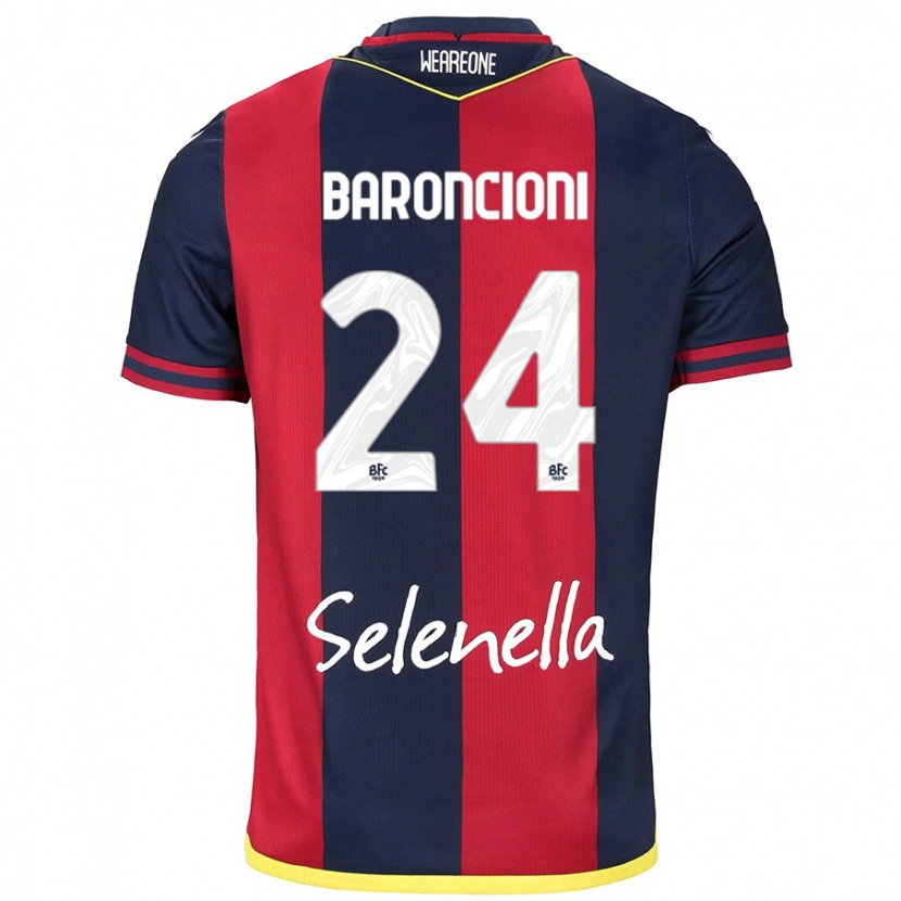 Danxen Damen Davide Baroncioni #24 Rot Königsblau Heimtrikot Trikot 2024/25 T-Shirt