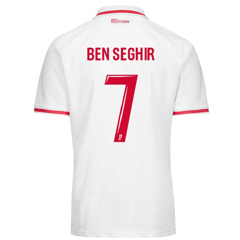 Danxen Damen Eliesse Ben Seghir #7 Weiß Rot Heimtrikot Trikot 2024/25 T-Shirt