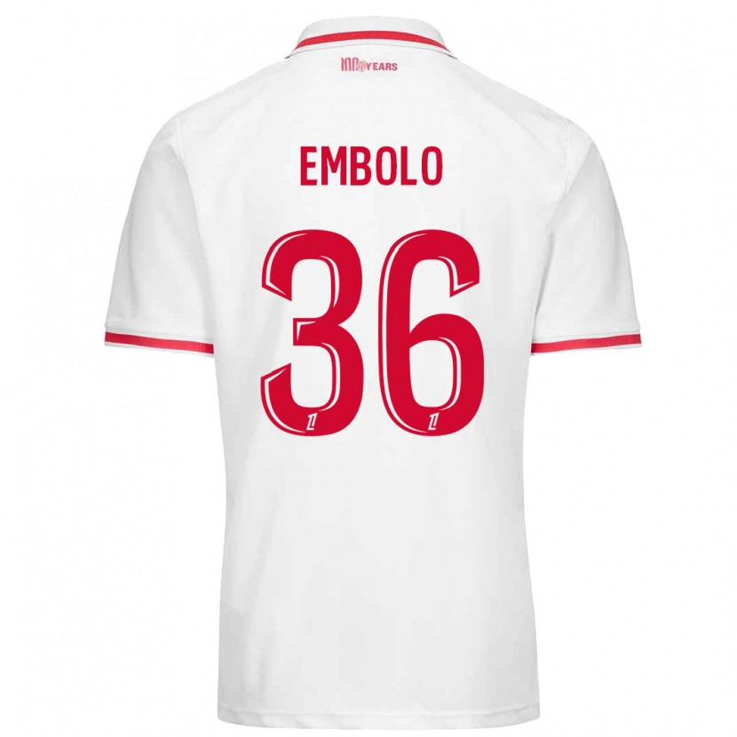 Danxen Damen Breel Embolo #36 Weiß Rot Heimtrikot Trikot 2024/25 T-Shirt