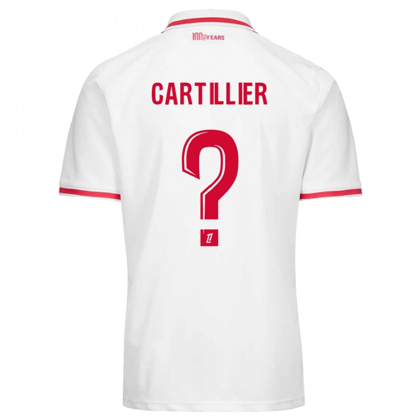 Danxen Damen Antonin Cartillier #0 Weiß Rot Heimtrikot Trikot 2024/25 T-Shirt