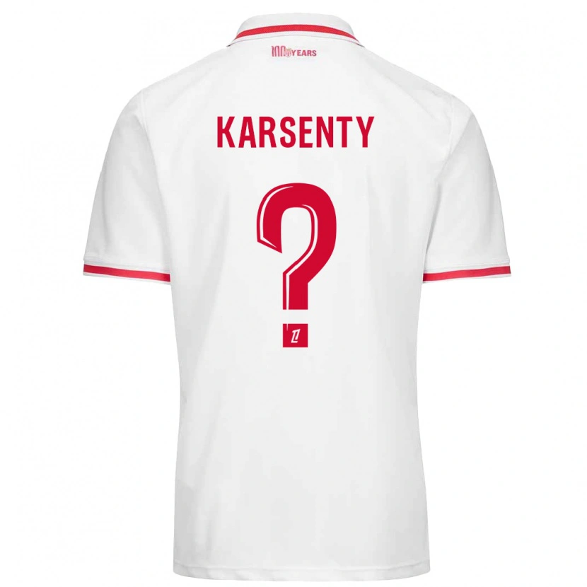 Danxen Damen Kylian Karsenty #0 Weiß Rot Heimtrikot Trikot 2024/25 T-Shirt