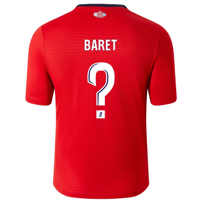 Danxen Damen Lilian Baret #0 Rot Weiß Heimtrikot Trikot 2024/25 T-Shirt