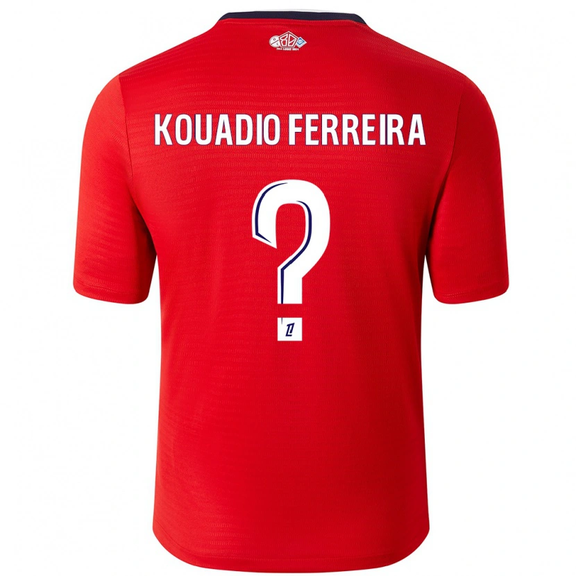 Danxen Damen Wilfrid Kouadio Ferreira #0 Rot Weiß Heimtrikot Trikot 2024/25 T-Shirt