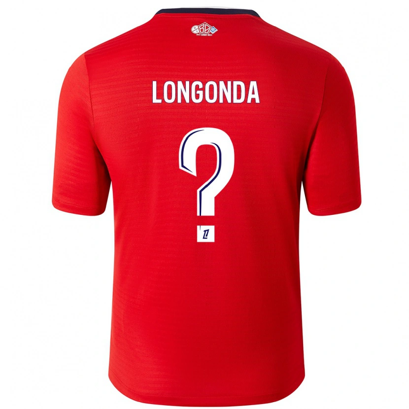 Danxen Damen Jean-Pierre Longonda #0 Rot Weiß Heimtrikot Trikot 2024/25 T-Shirt