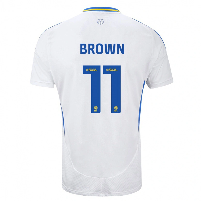 Danxen Damen Abbie Brown #11 Weiß Blau Heimtrikot Trikot 2024/25 T-Shirt