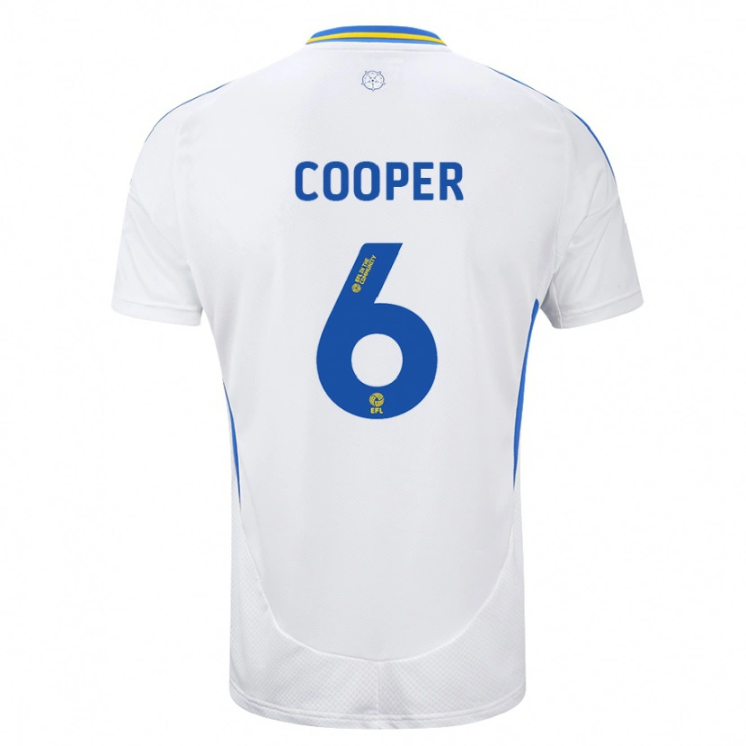 Danxen Damen Liam Cooper #6 Weiß Blau Heimtrikot Trikot 2024/25 T-Shirt
