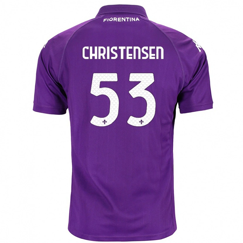 Danxen Damen Oliver Christensen #53 Violett Heimtrikot Trikot 2024/25 T-Shirt