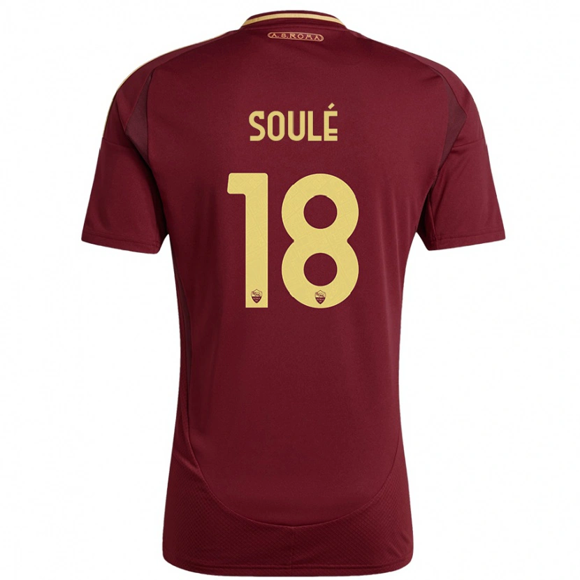 Danxen Damen Matías Soulé #18 Rot Braun Gold Heimtrikot Trikot 2024/25 T-Shirt