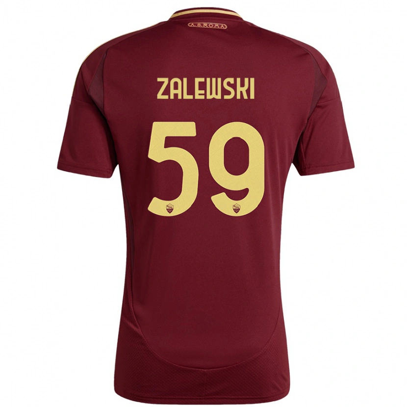 Danxen Damen Nicola Zalewski #59 Rot Braun Gold Heimtrikot Trikot 2024/25 T-Shirt