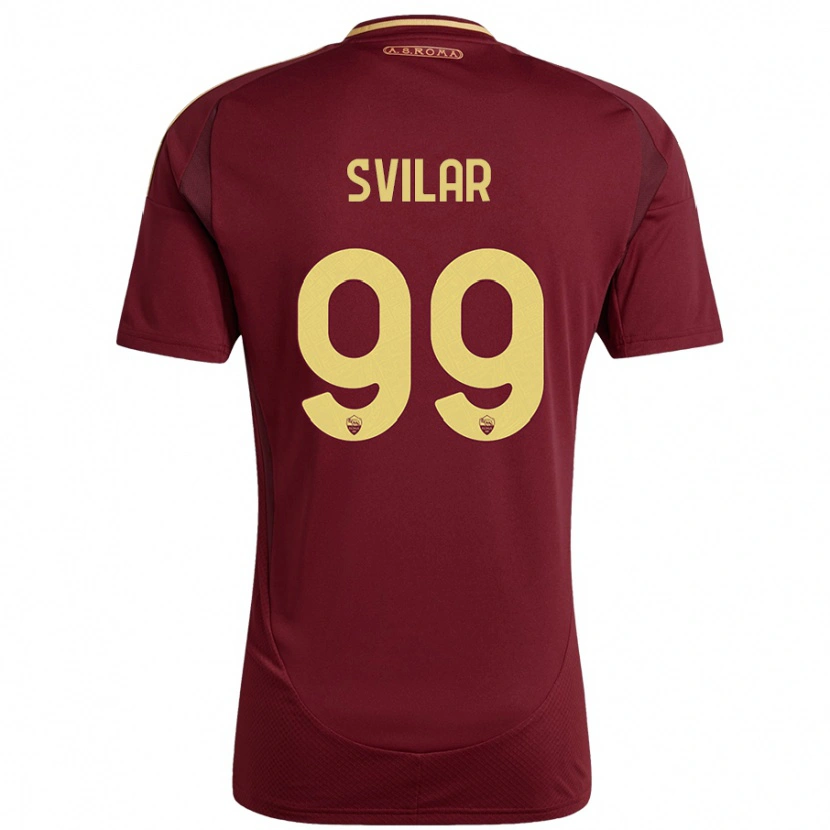 Danxen Damen Mile Svilar #99 Rot Braun Gold Heimtrikot Trikot 2024/25 T-Shirt